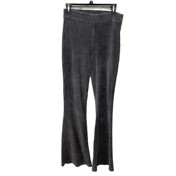 Aerie gray pull on corduroy flare leg pants size Medium regular - Picture 1 of 6